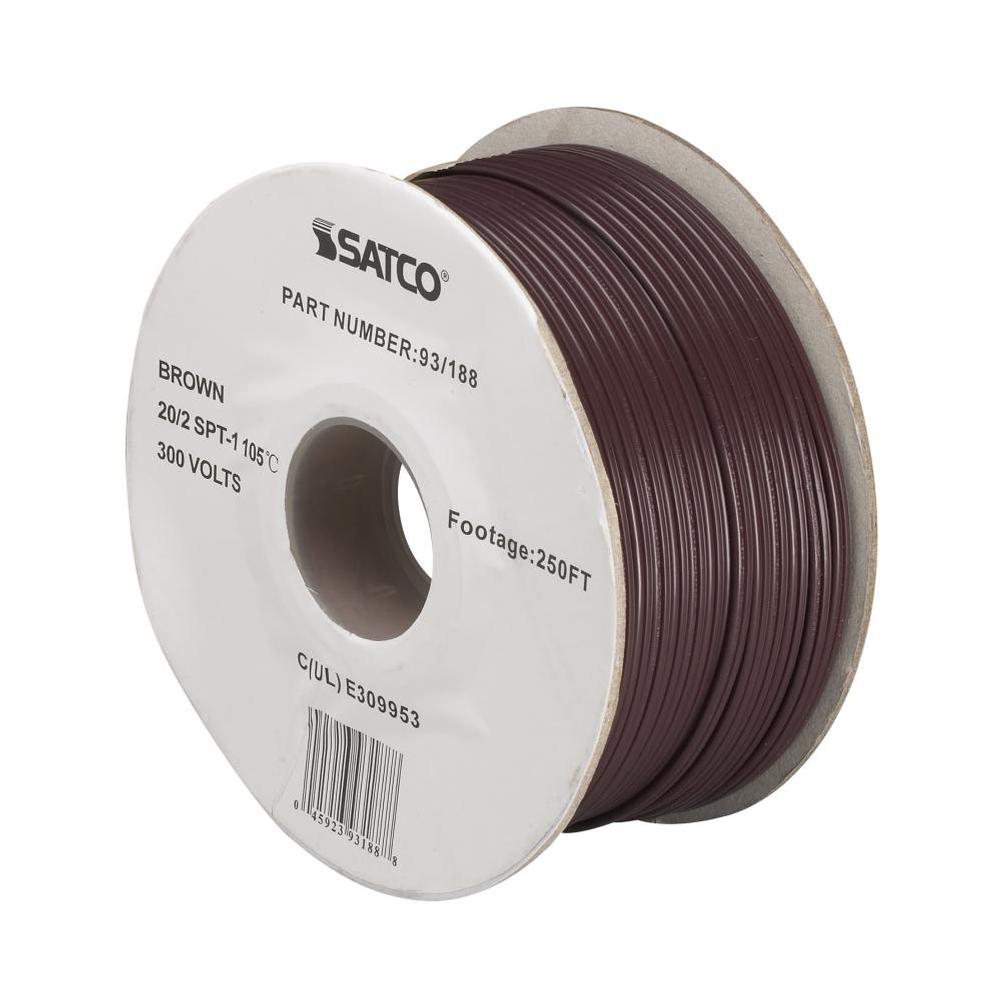 Satco 20/2 Plated Brown Wire On 250 ft