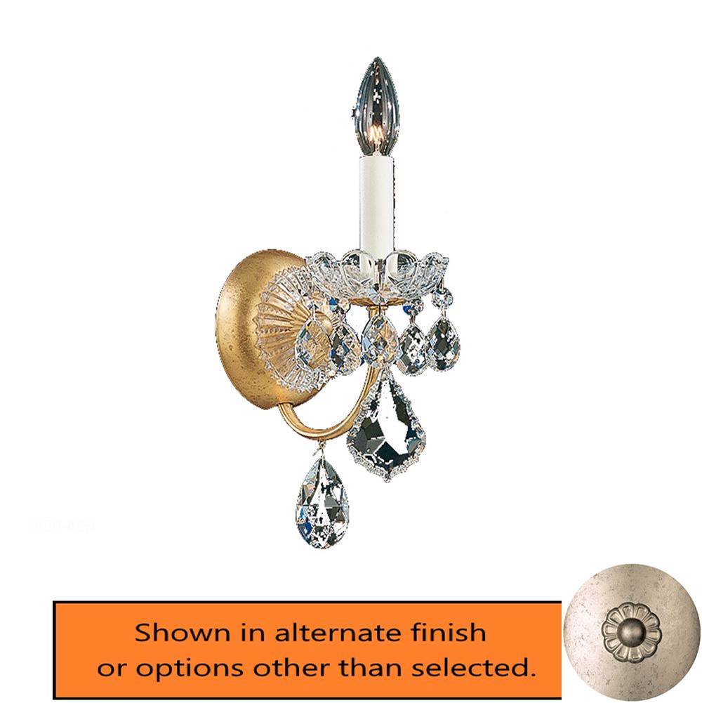 Schonbek New Orleans 1 Light 110V Wall Sconce in Antique Silver with Clear Heritage Crystal