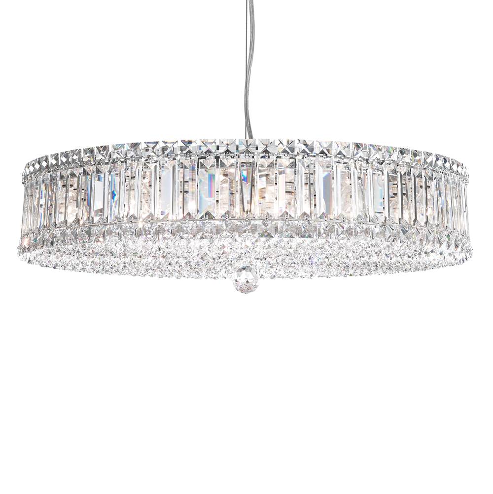 Schonbek Plaza 21 Light 110V Pendant in Stainless Steel with Clear Crystals From Swarovski®