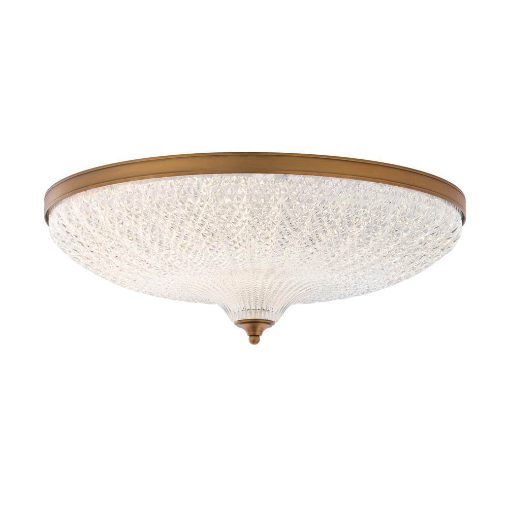 Schonbek ROMA 20'' 110V Close to Ceiling in Aged Brass with Optic Crystal