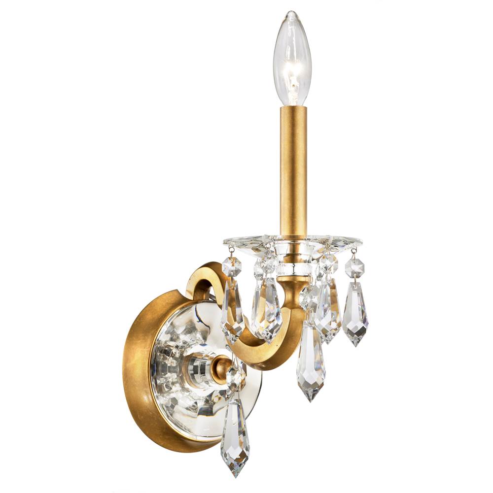 Schonbek Napoli 1 Light 120V Wall Sconce in French Gold with Clear Radiance Crystal