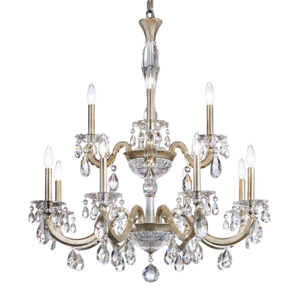 Schonbek San Marco 12 Light 120V Chandelier in French Gold with Clear Radiance Crystal