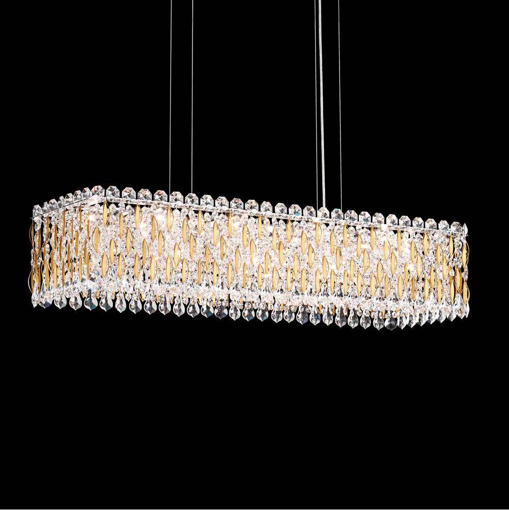 Schonbek Sarella 13 Light 120V Linear Pendant in Antique Silver with Clear Radiance Crystal