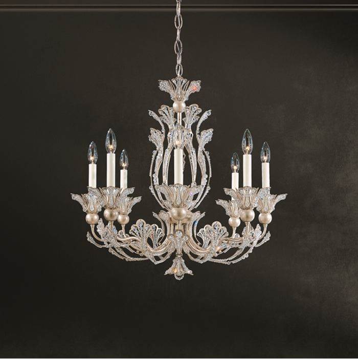 Schonbek Rivendell 8 Light 110V Chandelier in French Gold with Clear Crystals From Swarovski®