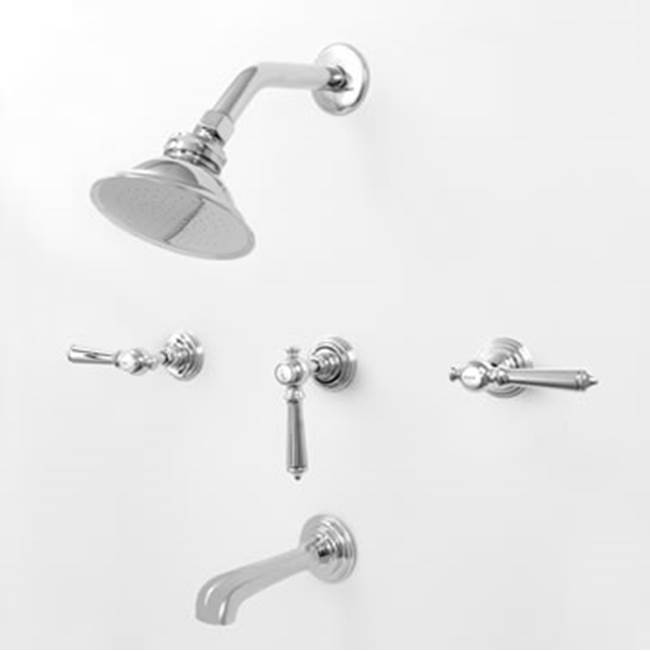 Sigma 3 Valve Tub & Shower Set Trim (Includes Haf And Wall Tub Spout) Ascot Satin Nickel Pvd .42