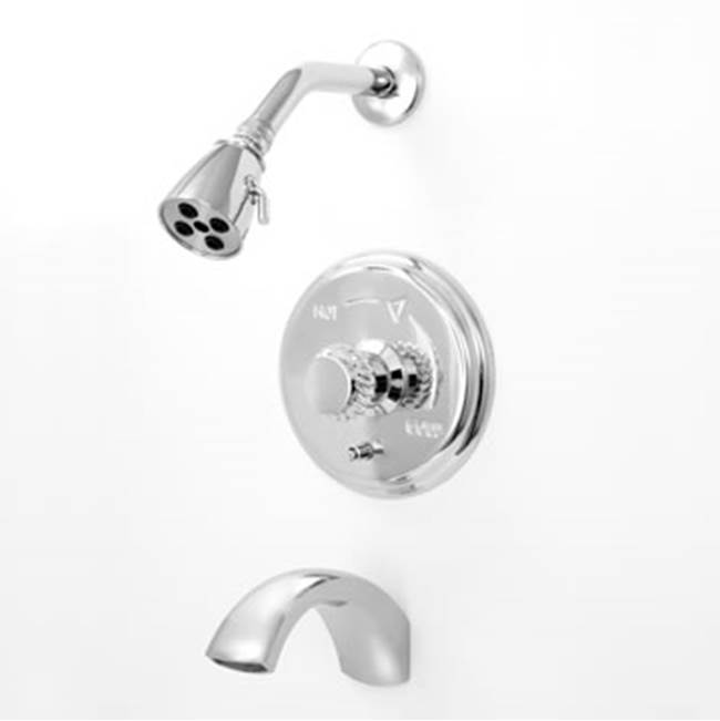 Sigma Pressure Balanced Tub & Shower Set Trim (Includes Haf And Wall Tub Spout) Seville Polished Brass Pvd .40