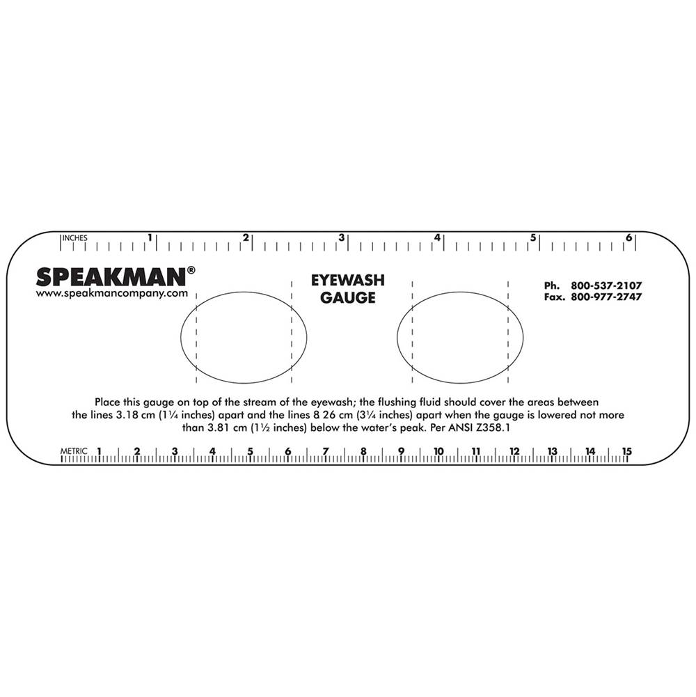 Speakman Speakman Plastic Eyewash Gauge