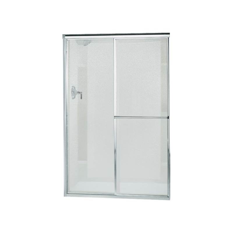 Sterling Plumbing Deluxe Framed sliding shower door, 65-1/2'' H x 54-3/8 - 59-3/8'' W, with 1/8'' thick Pebbled glass