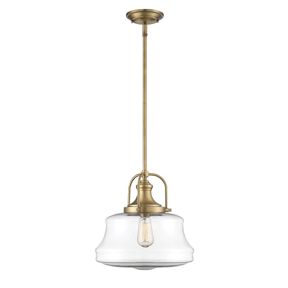 Savoy House Garvey 1-Light Pendant in Warm Brass