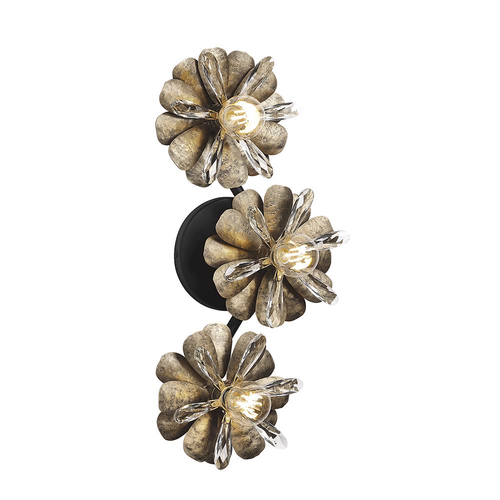 Savoy House Giselle 3-Light Wall Sconce in Delphine