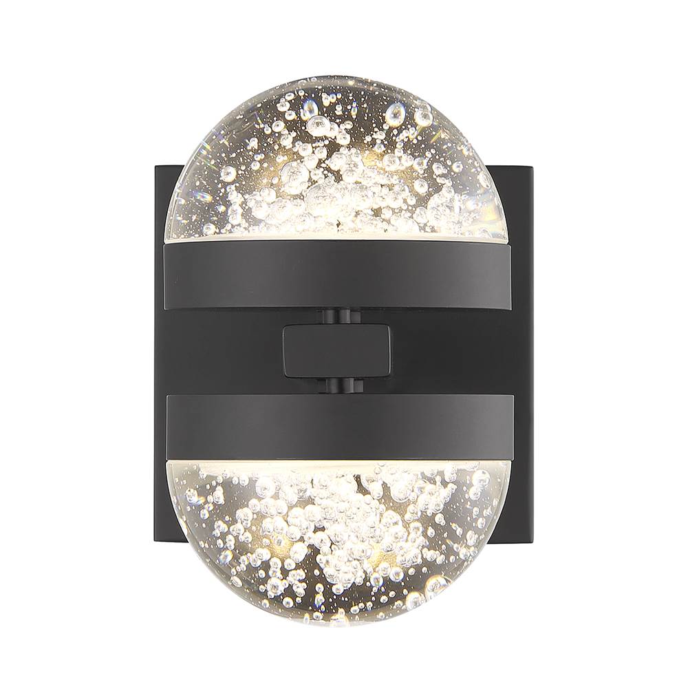 Savoy House Biscayne 2-Light LED Wall Sconce in Matte Black