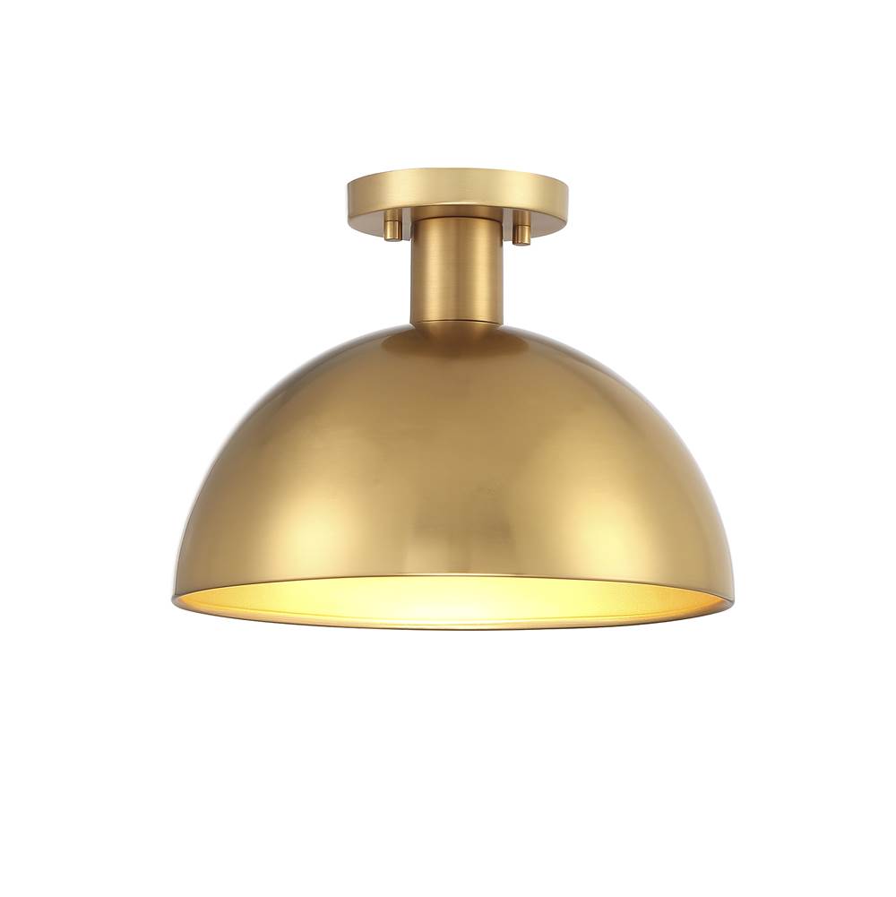 Savoy House 1-Light Ceiling Light in Natural Brass