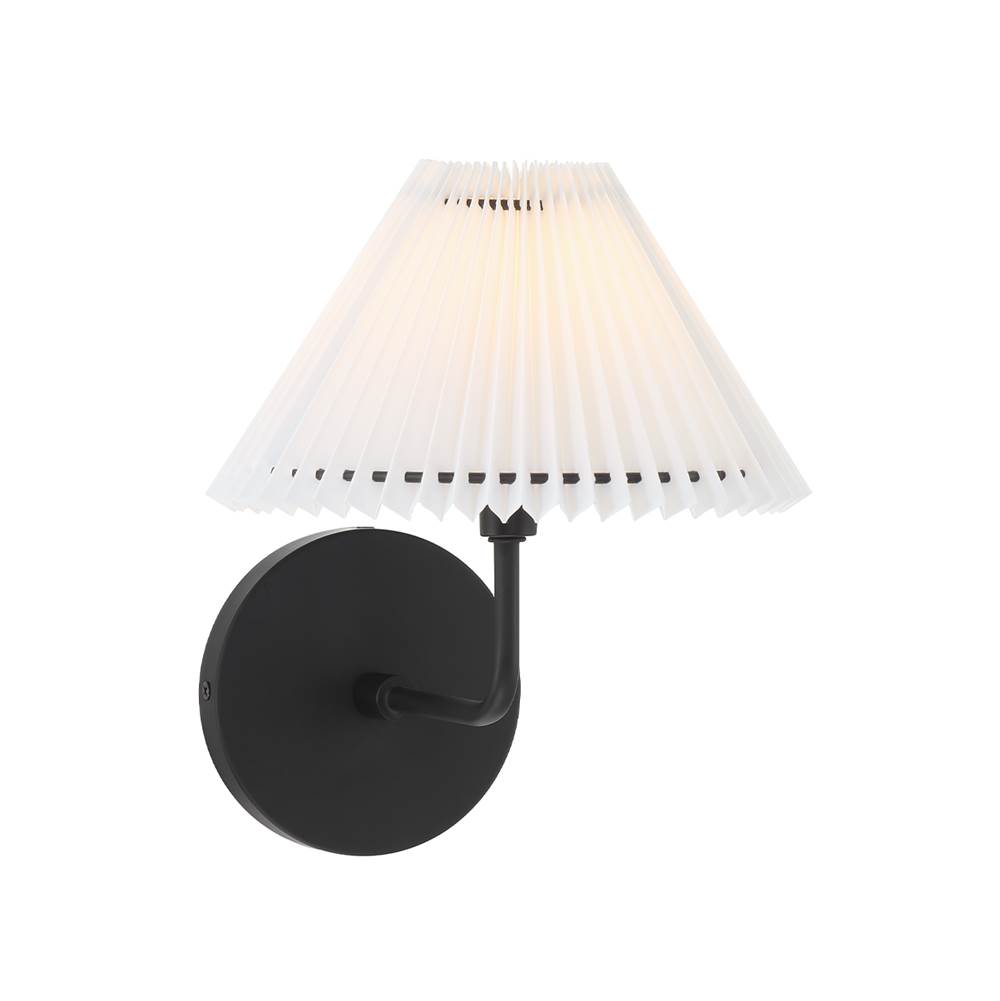 Savoy House 1-Light Wall Sconce in Matte Black
