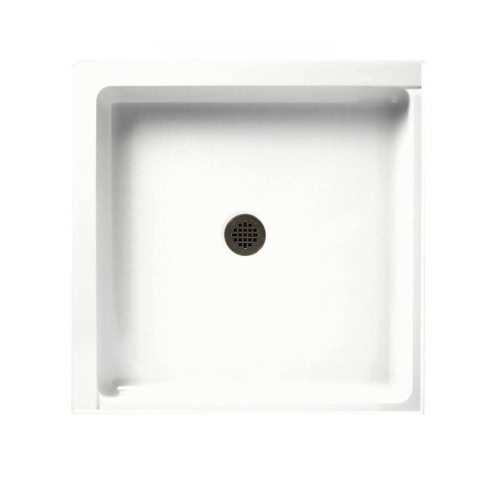Swan SS-36DTF 36 x 36 Swanstone Corner Shower Pan with Center Drain Clay