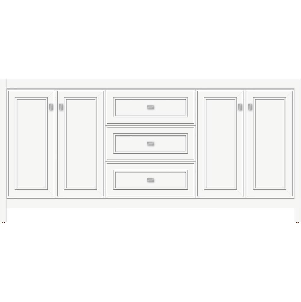 Strasser Woodenworks 72 X 21 X 34.5 Alki View Vanity Deco Miter Sat White Db