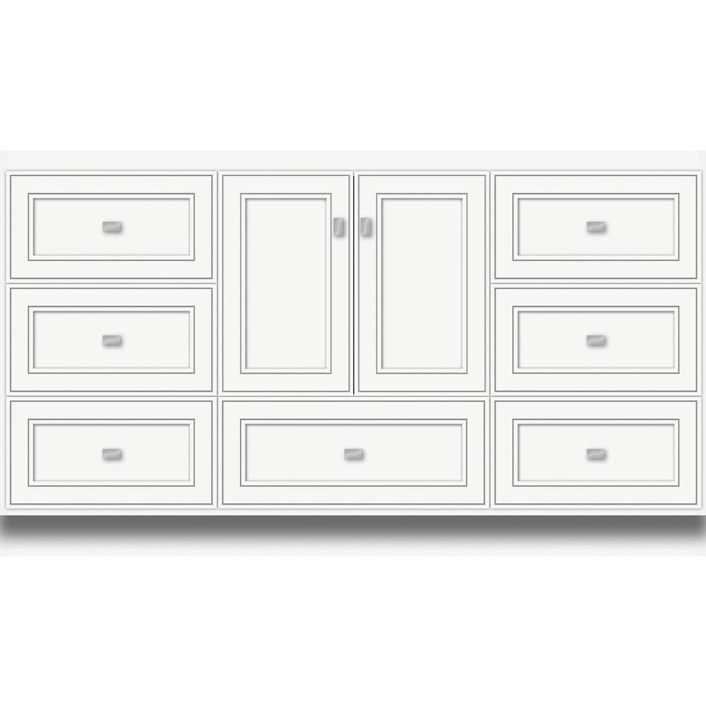 Strasser Woodenworks 60 X 21 X 34.5 Montlake Vanity Deco Miter Sat White Sb