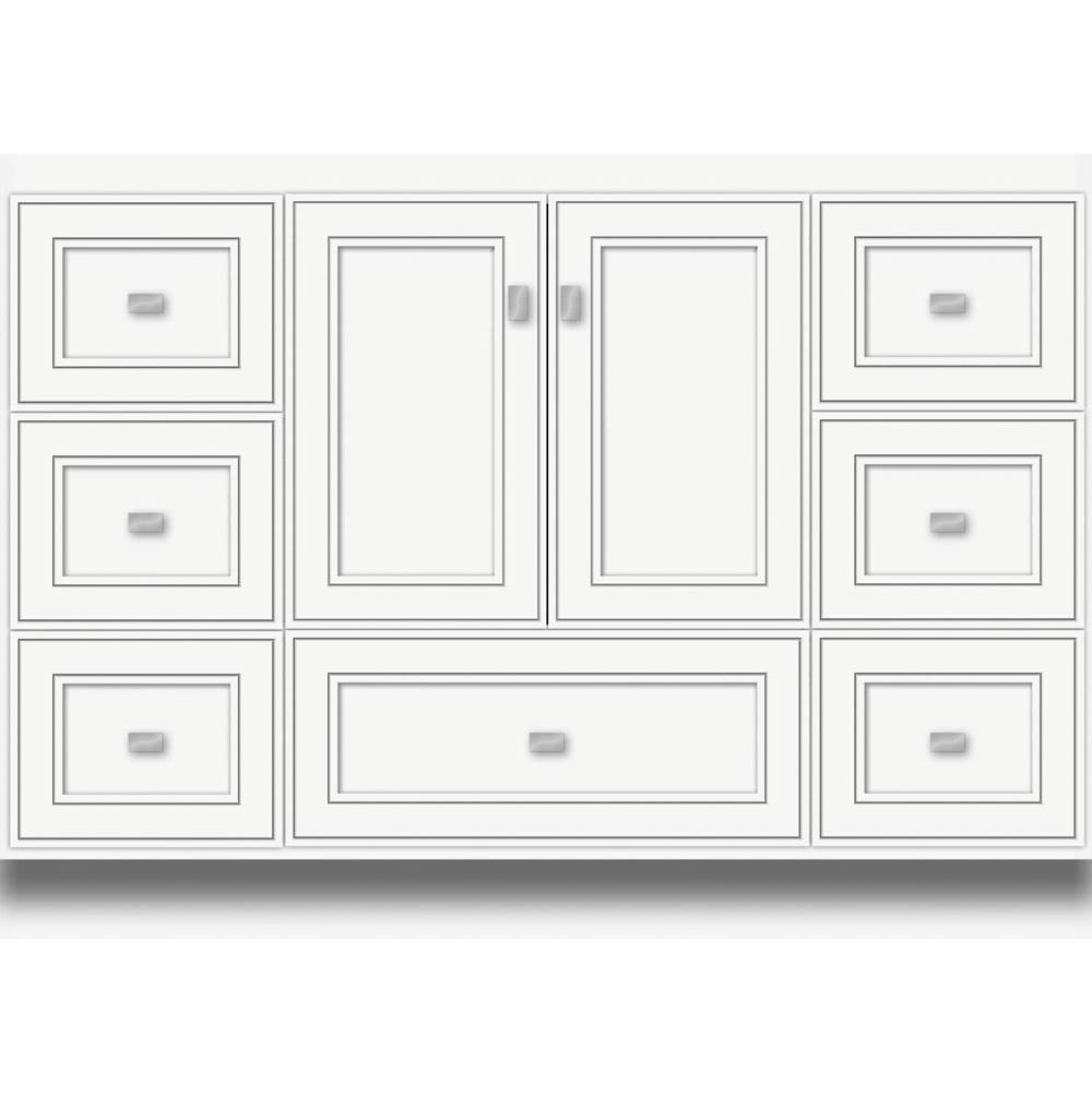Strasser Woodenworks 48 X 18 X 34.5 Montlake Vanity Deco Miter Sat White Sb