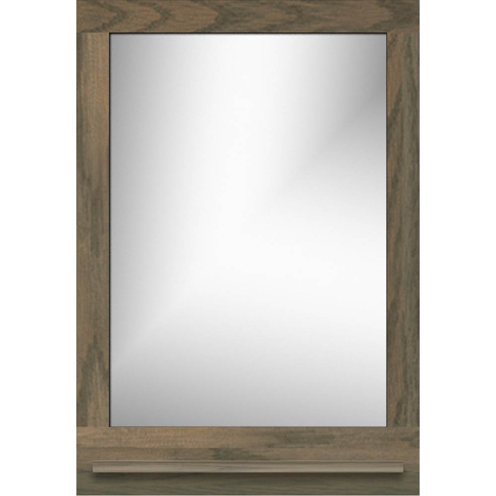 Strasser Woodenworks 24 X 4.5 X 33.5 Framed Mirror Non-Bev Square Dusky Oak W/Shf
