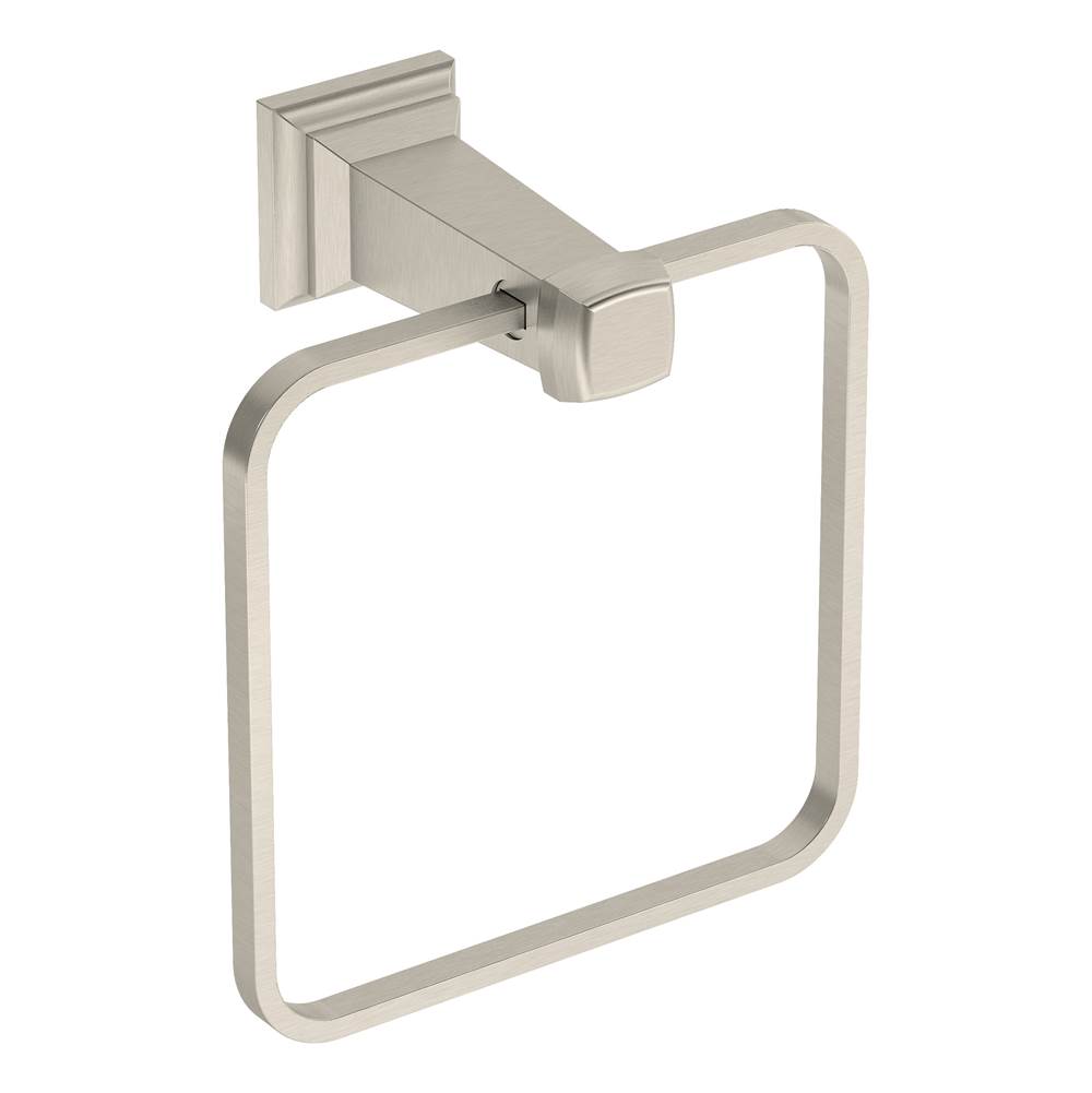 Symmons Oxford Wall-Mounted Towel Ring in Satin Nickel