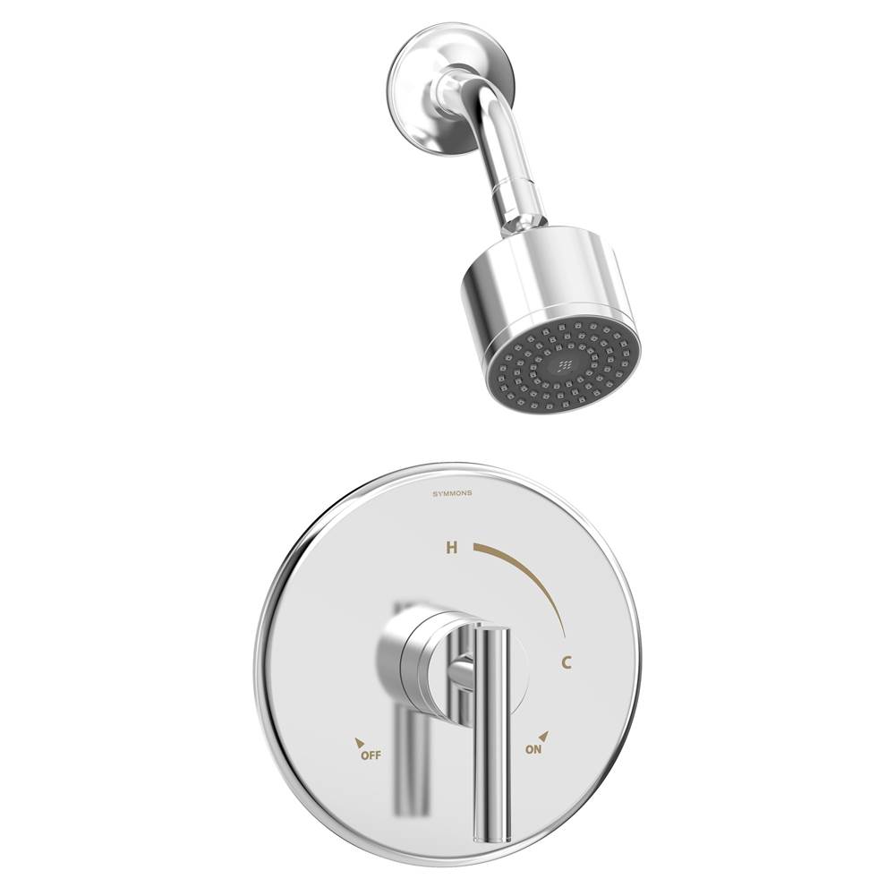 Symmons Dia Single Handle 1-Spray Shower Trim with Solid Brass Escutcheon in Polished Chrome - 1.75 GPM (Valve Not Included)