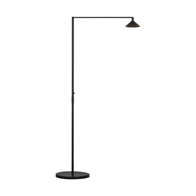 Visual Comfort Modern Collection Sean Lavin Mill 1-Light Dimmable Led Outdoor Grande Floor Lamp With Black Finish And Stainless Steel Shade