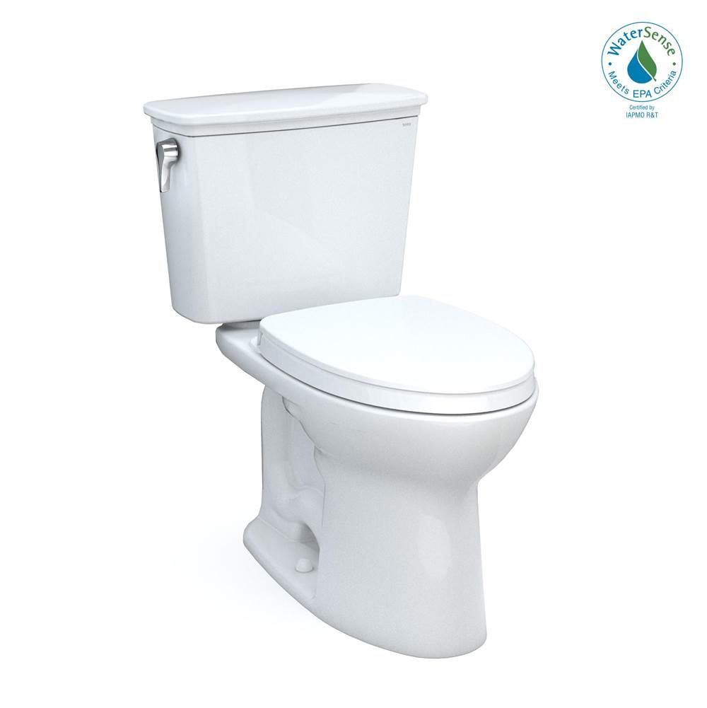 TOTO Toto® Drake® Transitional Two-Piece Elongated 1.28 Gpf Universal Height Tornado Flush ® Toilet With 10 Inch Rough-In, Cefiontect®, And Softclose® Seat, Washlet®+ Ready, Cotton White