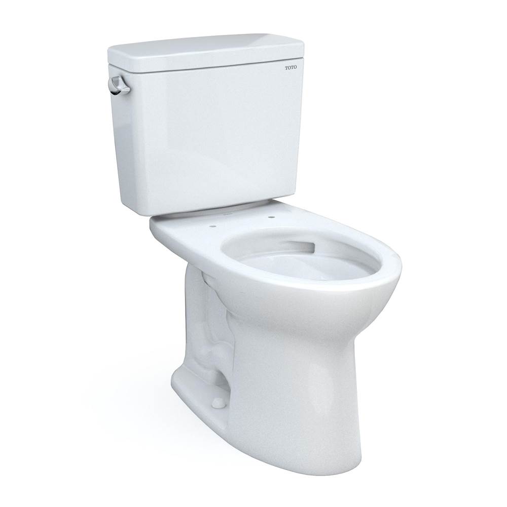 TOTO Toto® Drake®  Two-Piece Elongated 1.6 Gpf Universal Height Tornado Flush® Toilet With Cefiontect®, Cotton White
