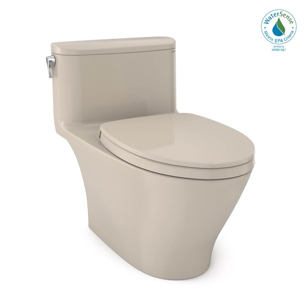 TOTO Toto® Nexus® 1G® One-Piece Elongated 1.0 Gpf Universal Height Toilet With Cefiontect® And Ss124 Softclose Seat, Washlet®+ Ready, Bone