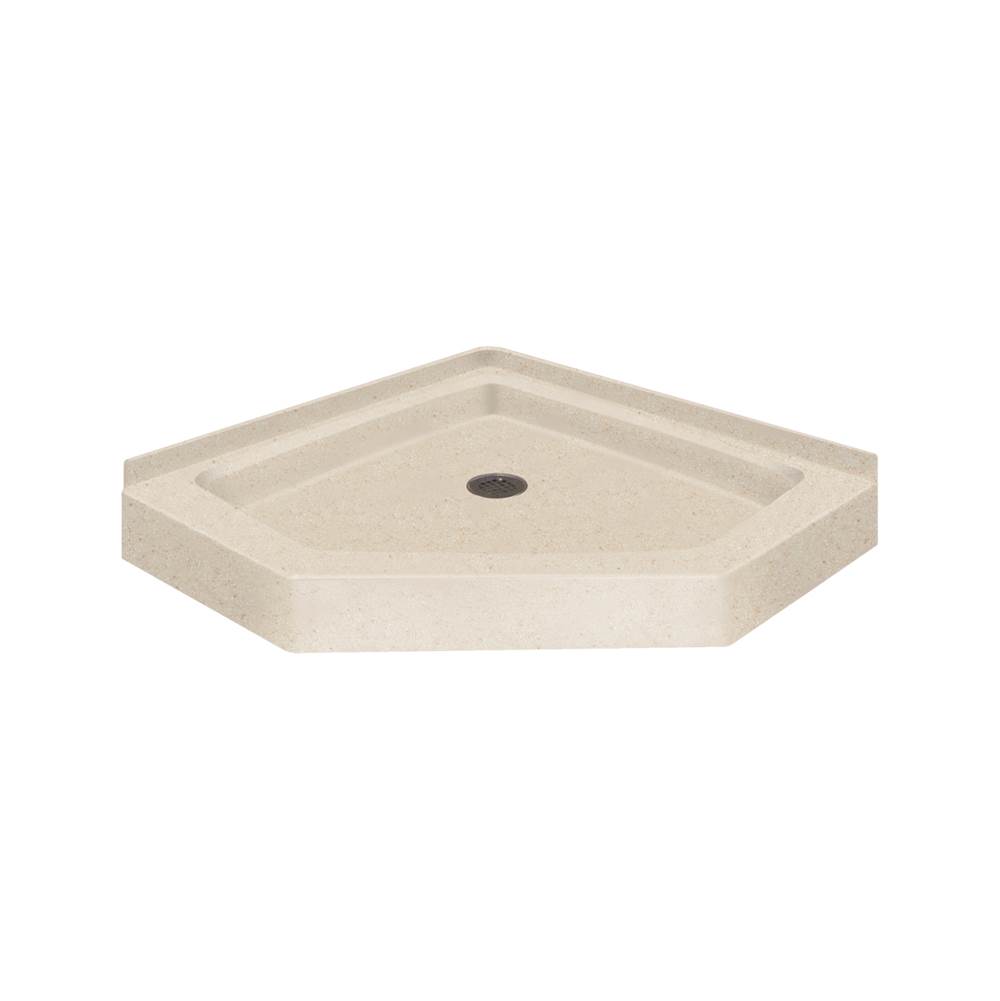 Transolid 42'' x 42'' Decor Solid Surface Shower Base in Sand Castle
