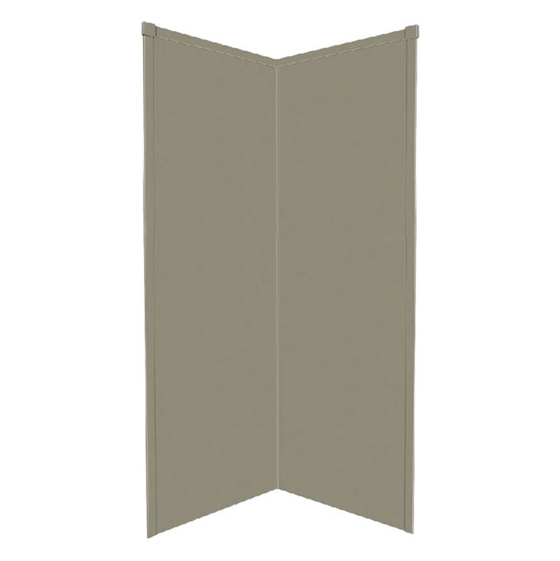 Transolid 42'' x 42'' x 96'' Decor Corner Shower Wall Kit in Peppered Sage