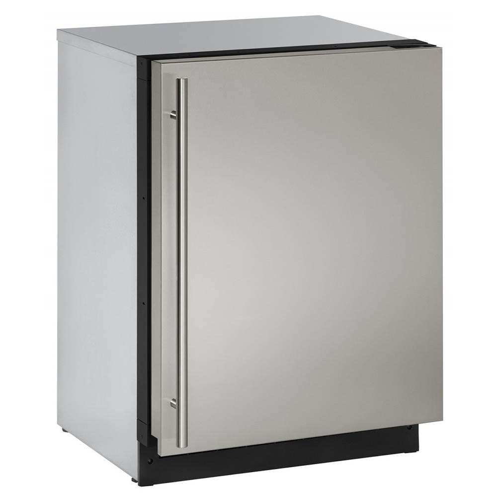 U Line Solid Refrigerator 24'' Reversible Hinge Stainless 115v