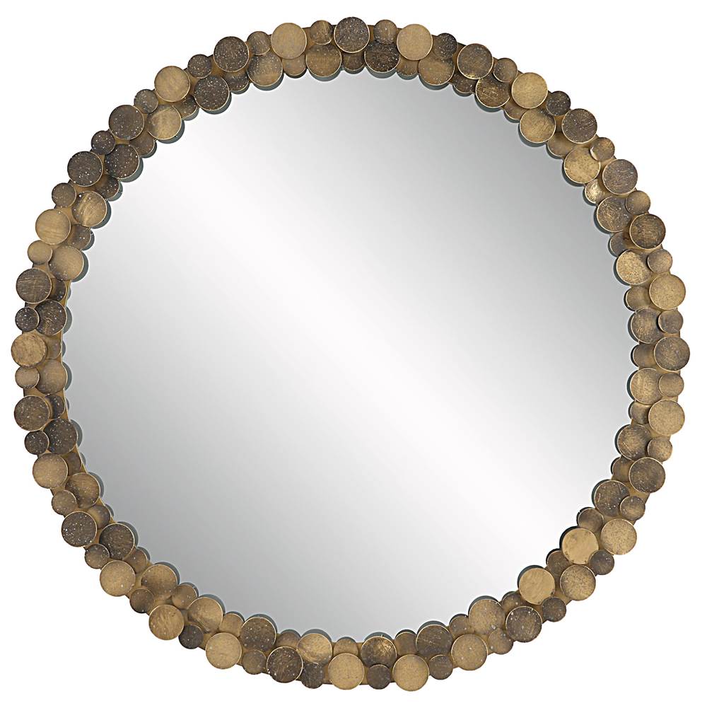 Uttermost Uttermost Dinar Round Aged Gold Mirror