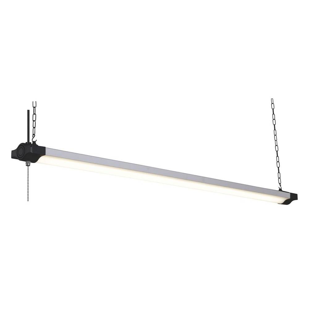 Vaxcel Mercer 46-in W Integrated LED Silver Linkable Plug-in Utility Shop Light