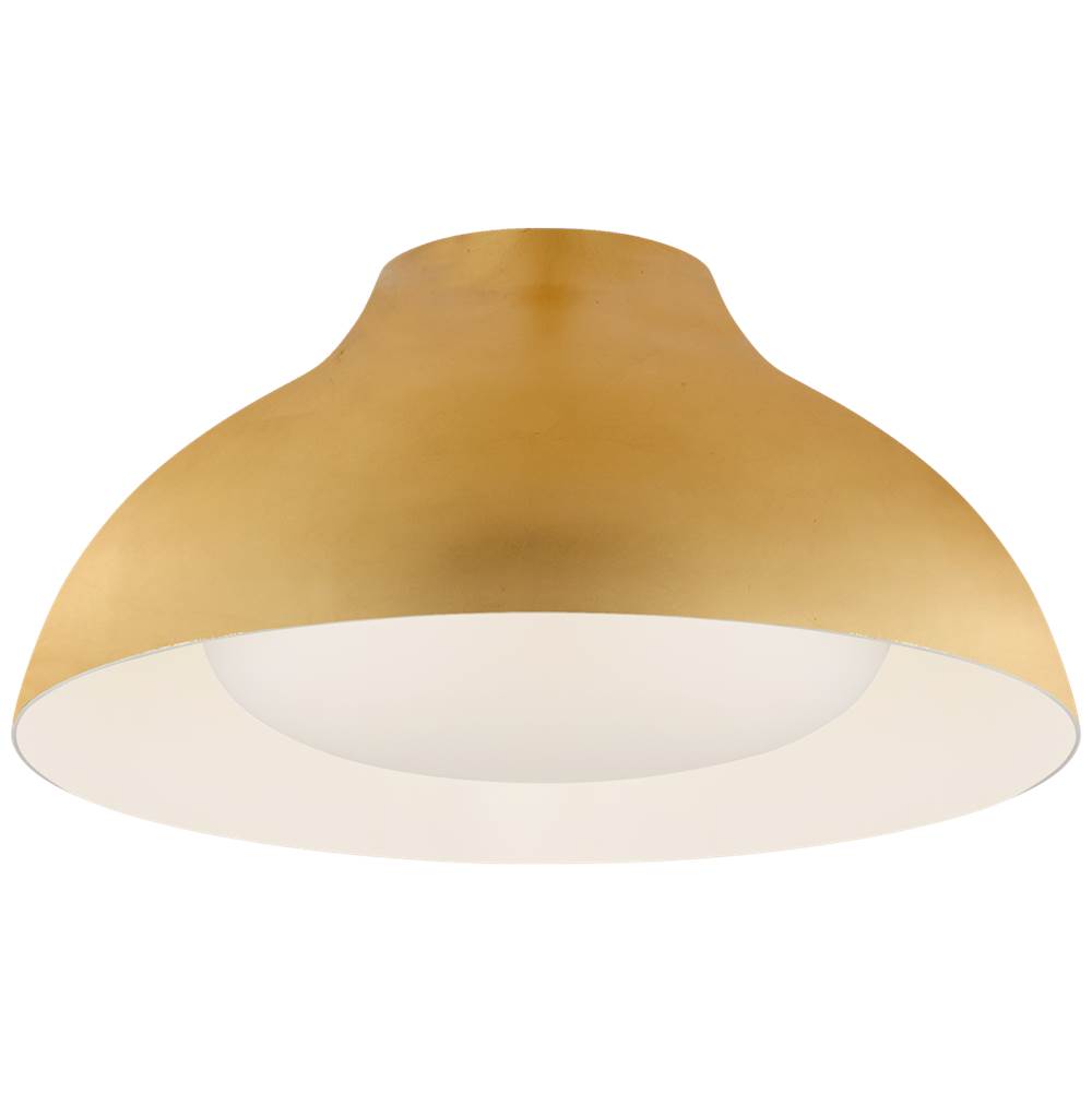 Visual Comfort Signature Collection Agnes 15'' Flush Mount in Gild with Soft White Glass