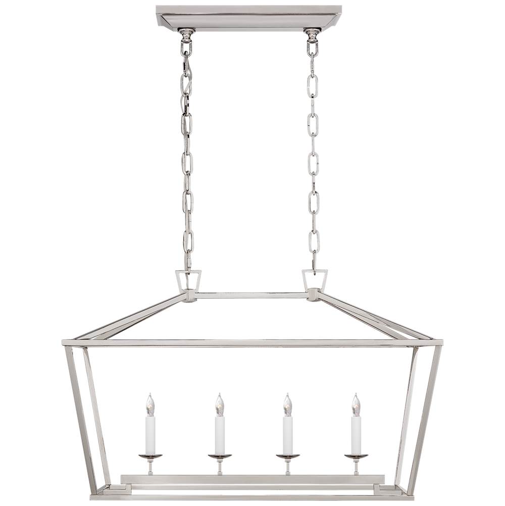 Visual Comfort Signature Collection Darlana Small Linear Lantern in Polished Nickel