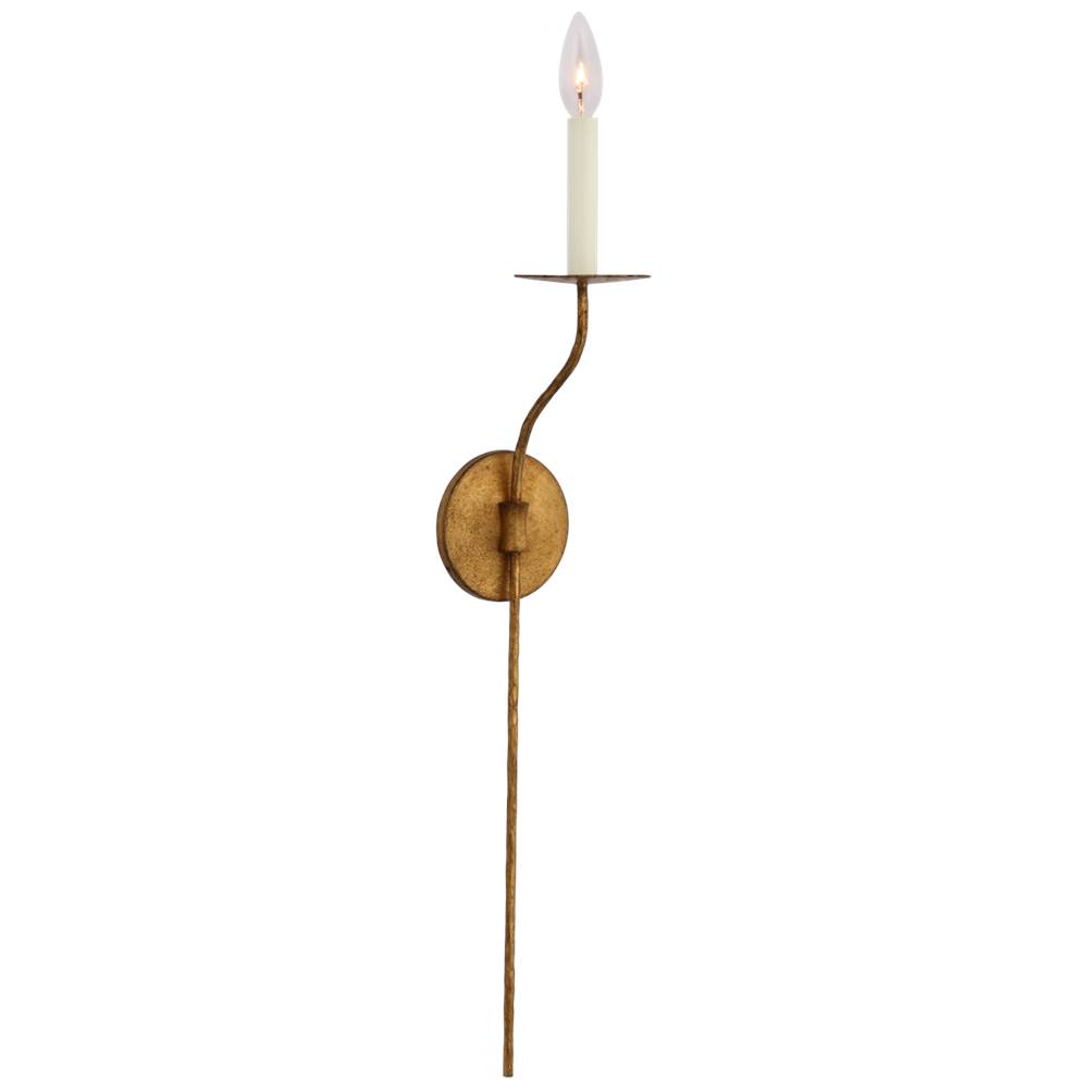 Visual Comfort Signature Collection Belfair Large Tail Sconce in Gilded Iron