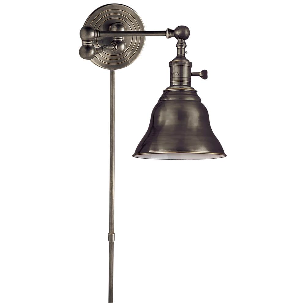 Visual Comfort Signature Collection Boston Swing Arm in Bronze with SLE Shade