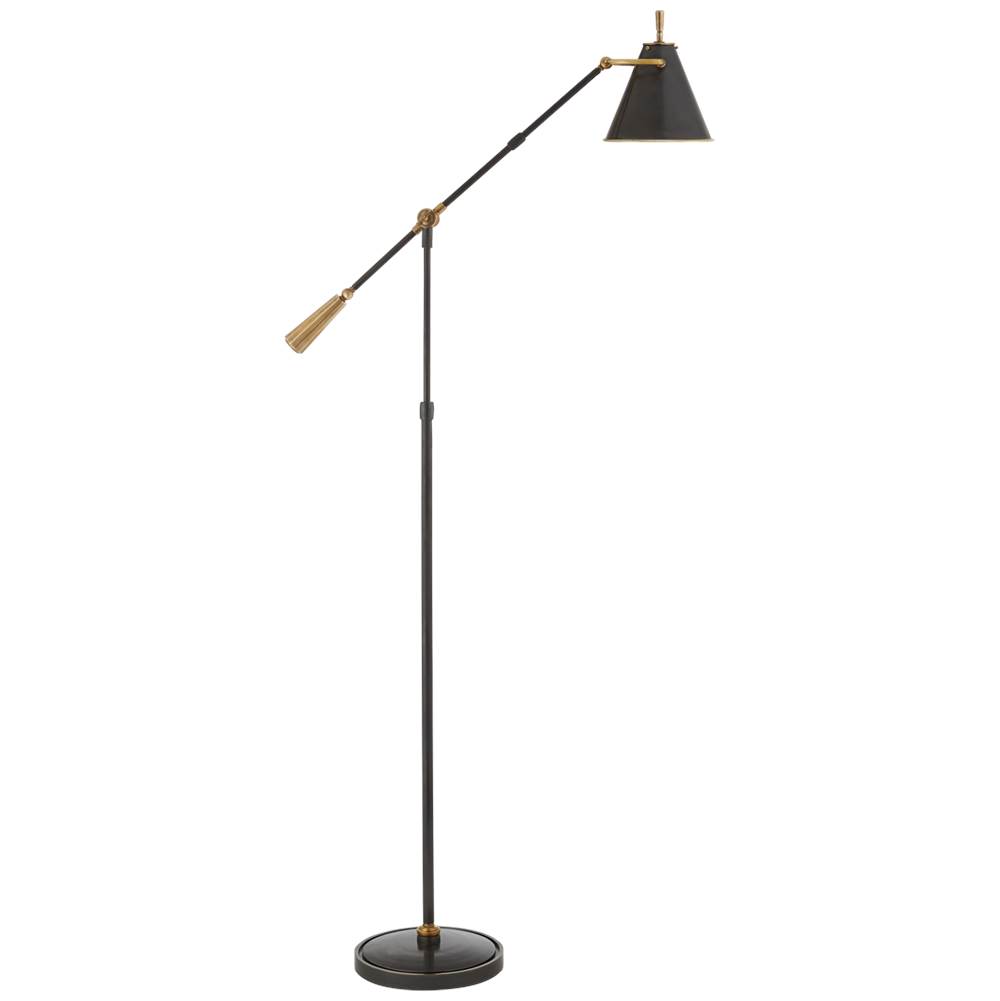 Visual Comfort Signature Collection Goodman Floor Lamp in Bronze and Brass