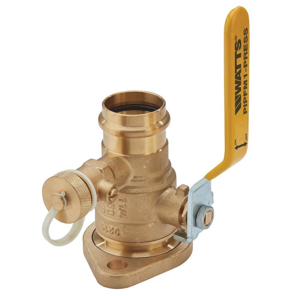 Watts 1 In Purge Isolation Pump Valve with Swivel Flange and Press Connection