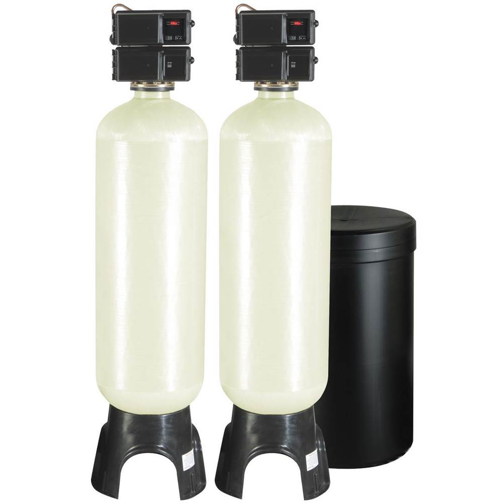 Watts 3 In Almond Mineral Hardness Removal Twin Alternating Water Softening System 36 In