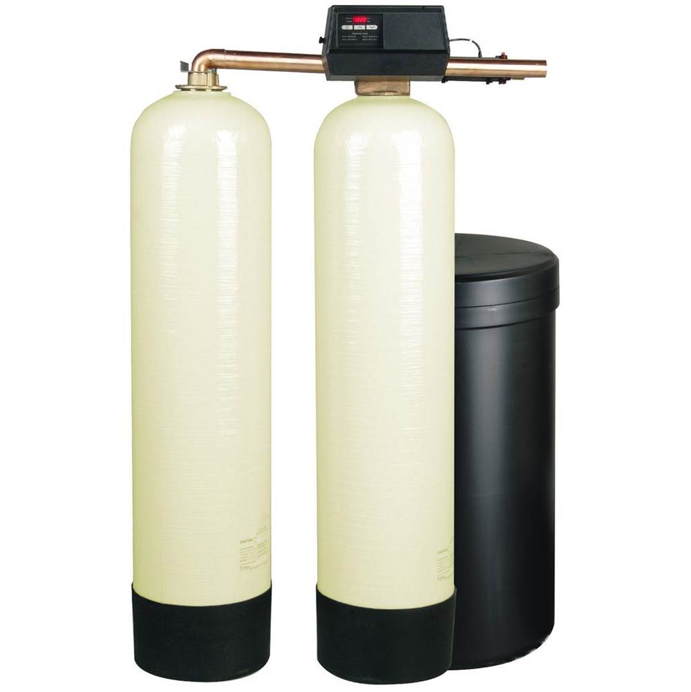 Watts 1 1/2 In Almond Mineral Hardness Removal Twin Alternating Water Softening System 14 In